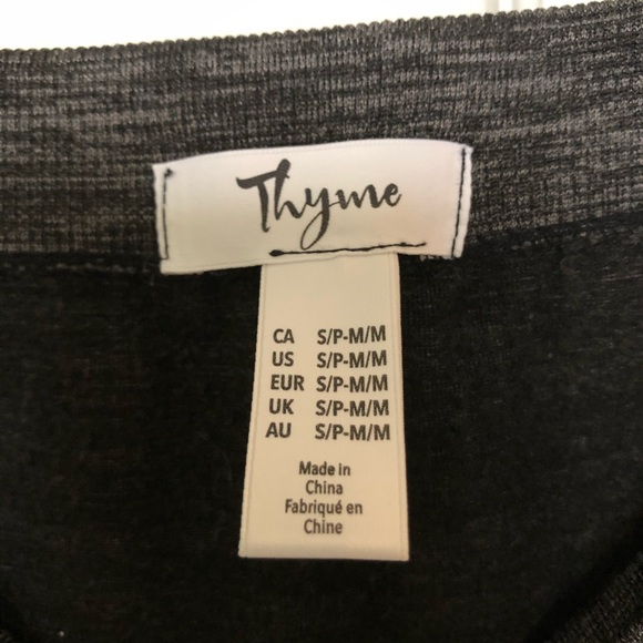 Thyme Maternity Leggings - Fleece Lined Grey - S/M - Picture 5 of 7